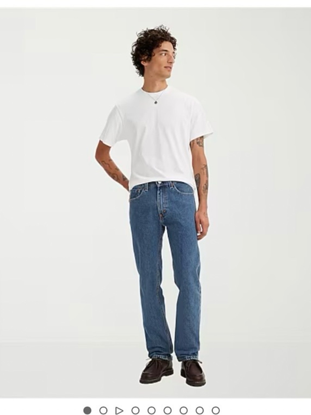 Levi’s men’s 505 medium wash straight leg jeans GR8 jeans 34 x 32”
